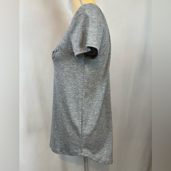 Grey Short Sleeve Blouse with London Design Size SP - Picture 3 of 7